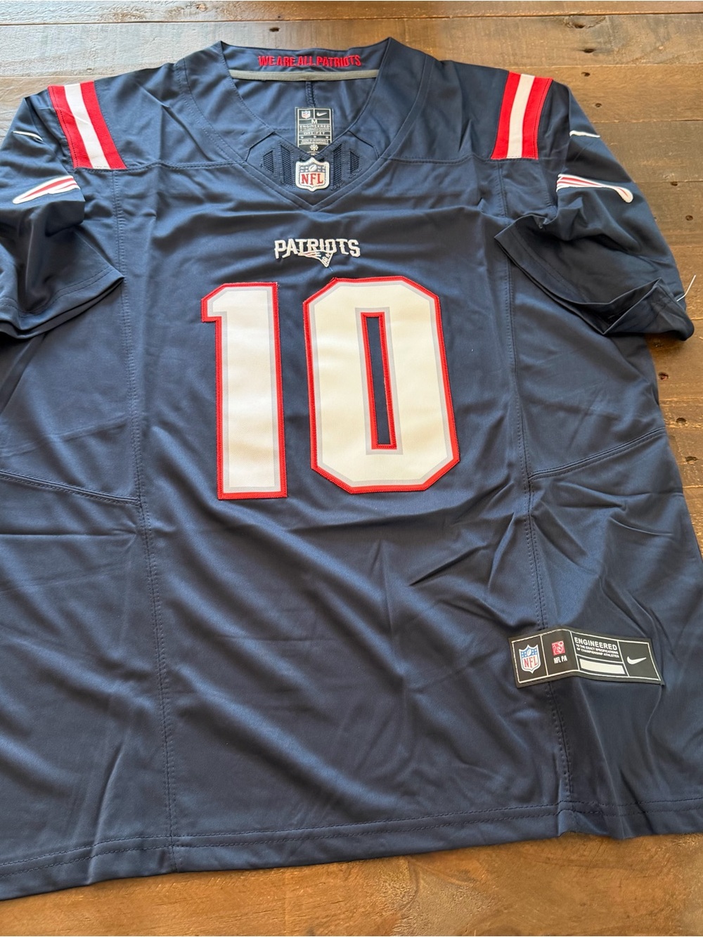 NFL New England Patriots Drake Maye Navy Blue #10 Jersey